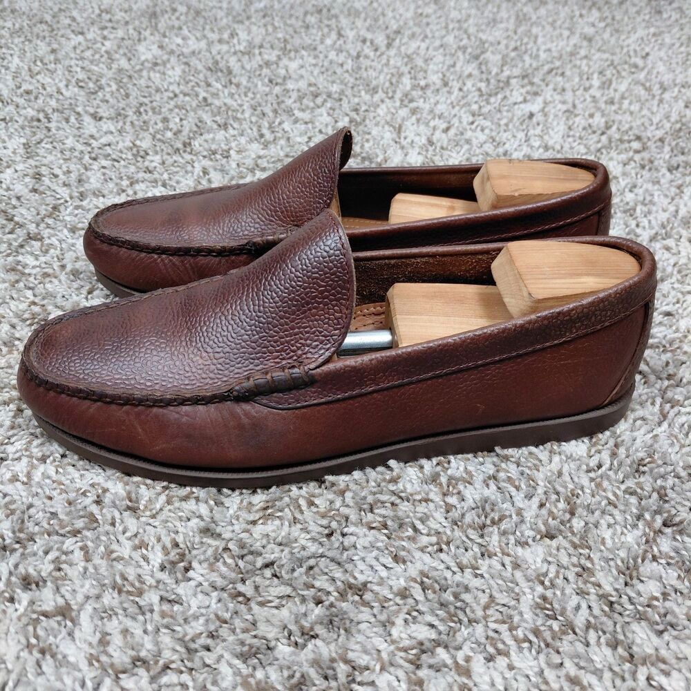 Oak Street Bootmakers Slip On Loafers Mens Size 10 D Brown Leather USA Shoes